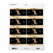 Modernes, elegantes Haar-Script-Serumlabel (Vorne)