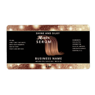 Modernes, elegantes Haar-Script-Serumlabel