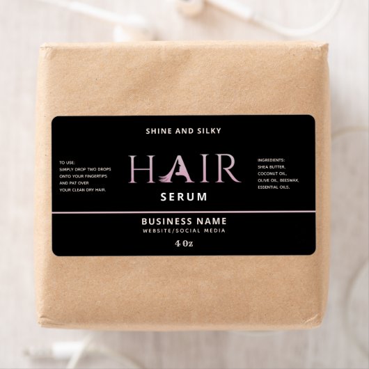 Modernes, elegantes Haarserumlabel (Insitu)