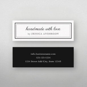 Modernes Elegantes Handgefertigtes mit Liebe Produ Mini Visitenkarte