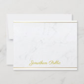 Modernes elegantes, handgeschriebenes Script-Flat Mitteilungskarte (Vorderseite)