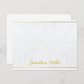 Modernes elegantes, handgeschriebenes Script-Flat Mitteilungskarte (Vorne/Hinten)