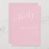 Modernes, elegantes handgeschriebenes Skript 30. G Einladung (Vorne/Hinten)