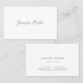 Modernes elegantes handgeschriebenes visitenkarte (Vorne/Hinten)