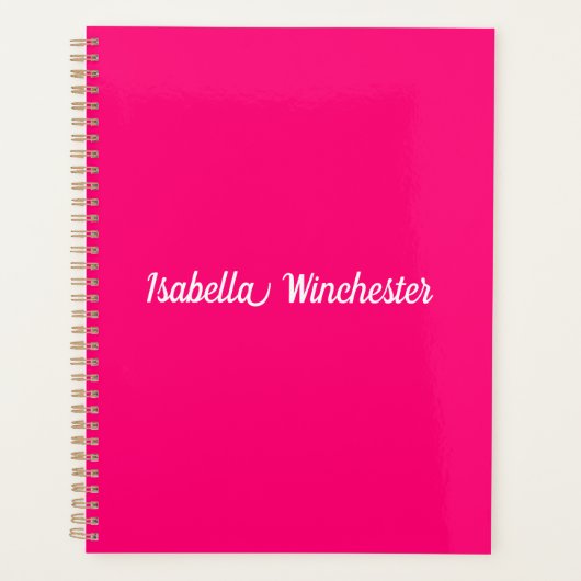 Modernes, elegantes, hellrosa individuelle Name Ja Planer (Vorderseite)