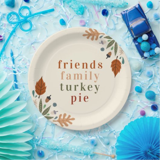 Modernes Elegantes Herbst Erntedank Abendessen Pappteller (Party)