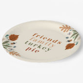 Modernes Elegantes Herbst Erntedank Abendessen Pappteller (Schrägansicht)