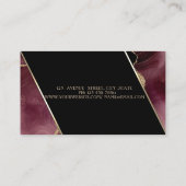 Modernes Elegantes High Heel Burgundy Agate Visitenkarte (Rückseite)