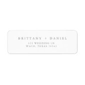 Modernes elegantes Hochzeitrücksendesiegel (Vorne)