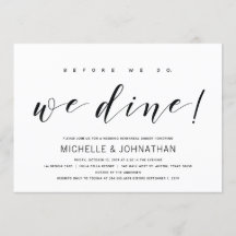 Modernes elegantes Hochzeitsdinner Probe