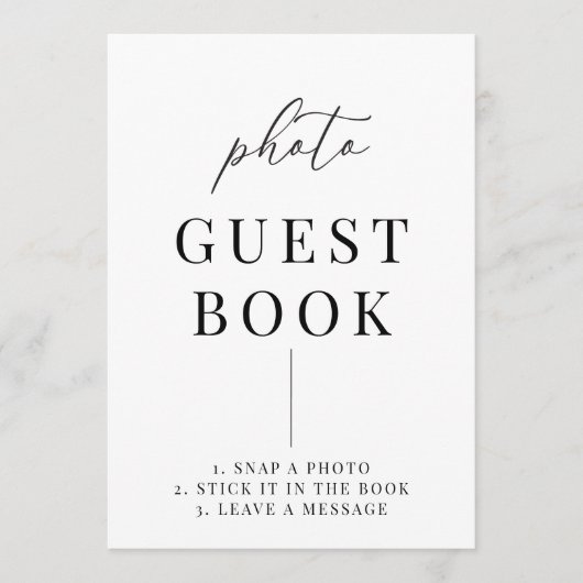 Modernes Elegantes Hochzeitsegment Foto Gästebuch (Vorderseite)