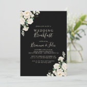 Modernes elegantes Hochzeitsfrühstück in Elfenbein Einladung (Stehend Vorderseite)