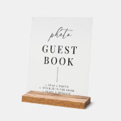 Modernes Elegantes Hochzeitsguestbook Foto Acrylschild (Winkel)