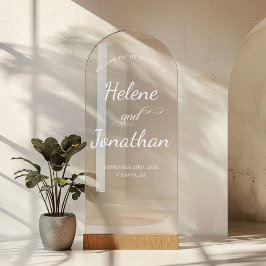 Modernes elegantes HochzeitsMirror Decal Willkomme Fensteraufkleber