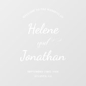 Modernes elegantes HochzeitsMirror Decal Willkomme Fensteraufkleber (Blatt)