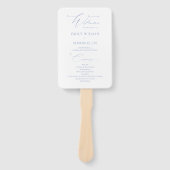 Modernes, elegantes Hochzeitsprogramm Dusty Blue Fächer (Vorderseite)