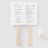 Modernes, elegantes Hochzeitsprogramm Fächer (Vorne und Hinten)