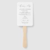 Modernes, elegantes Hochzeitsprogramm Fächer (Rückseite)