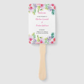 Modernes, elegantes Hochzeitsprogramm für Wasserfa Fächer (Vorderseite)