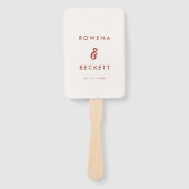 Modernes, elegantes Hochzeitsprogramm in Schneepin Fächer (Vorderseite)