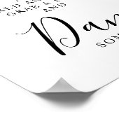 Modernes, elegantes Hochzeitsschild Poster (Ecke)