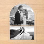 Modernes elegantes Hochzeitssemble - Foto Vielen D Acryleinladungen (Vorderseite)