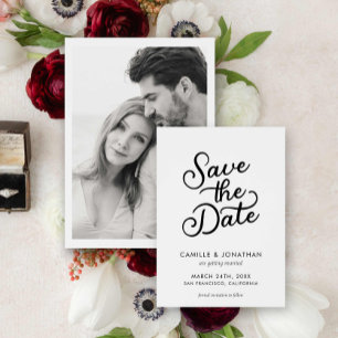 Modernes elegantes Hochzeitsstil Save the Date
