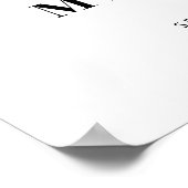 Modernes, elegantes Hochzeitsstipenposter Poster (Ecke)