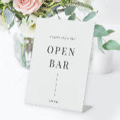 Modernes Elegantes Hochzeitsszenario Open Bar Sockelschild