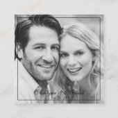 Modernes elegantes Hochzeitsunterkunft Foto Begleitkarte (Rückseite)