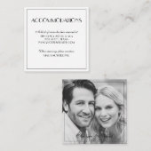 Modernes elegantes Hochzeitsunterkunft Foto Begleitkarte (Vorne/Hinten)