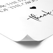 Modernes elegantes Hochzeitszeichen für Sitzplätze Poster (Ecke)