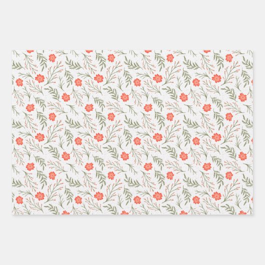 Modernes Elegantes Holiday Olive Green & Red Gift Geschenkpapier Set (Vorderseite 2)