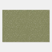 Modernes Elegantes Holiday Olive Green & Red Gift Geschenkpapier Set (Vorderseite)