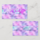 Modernes, elegantes holografisches Makeup Visitenkarte (Vorne/Hinten)