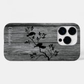 Modernes, elegantes Holz - Baum und Krähe - Holz Case-Mate iPhone Hülle (Rückseite (Horizontal))