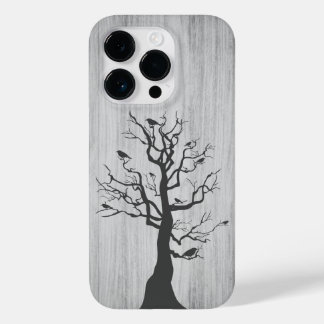 Modernes, elegantes Holz - Baum und Krähe - Holz Case-Mate iPhone 14 Pro Hülle
