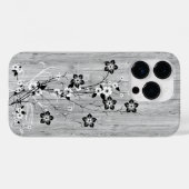 Modernes, elegantes Holz - Blume - Holz Case-Mate iPhone Hülle (Rückseite (Horizontal))