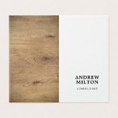 Modernes elegantes Holzdesign Visitenkarten (Außenseite Aufgefaltet)
