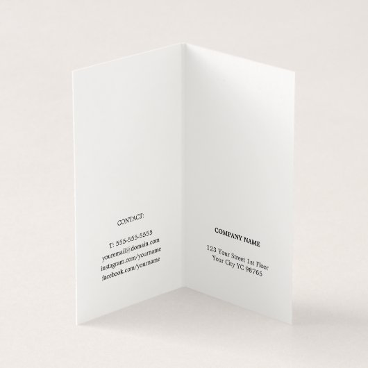 Modernes elegantes Holzdesign Visitenkarten (Innenseite)