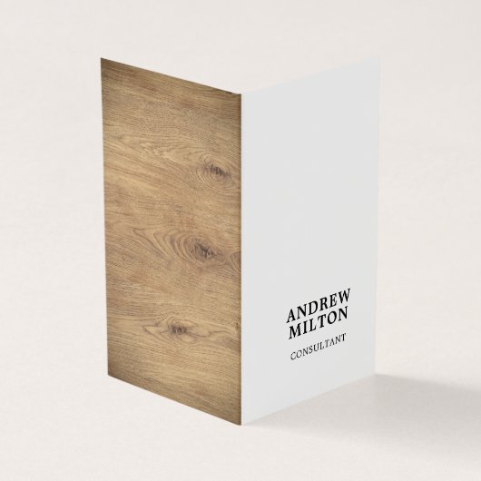 Modernes elegantes Holzdesign Visitenkarten (Vorderseite)