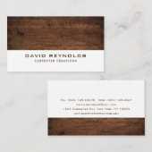Modernes elegantes Holzschnitzwerk Visitenkarte (Vorne/Hinten)