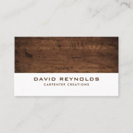 Modernes elegantes Holzschnitzwerk Visitenkarte