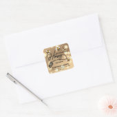 Modernes, elegantes Honigweinlabel Quadratischer Aufkleber (Umschlag)