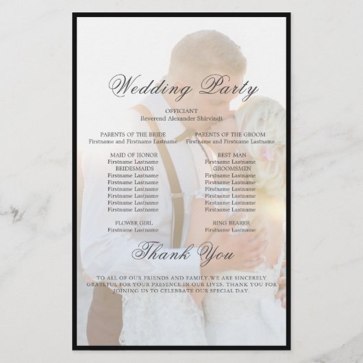 Modernes, elegantes Imitat Vellum Overlay Foto Pro (Rückseite)