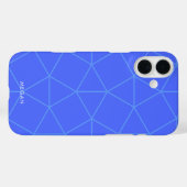 Modernes elegantes Indigo Blue Geometric Case-Mate iPhone Hülle (Rückseite (Horizontal))