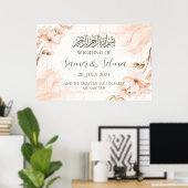Modernes elegantes islamisches Hochzeitsposter Poster (Heimbüro)