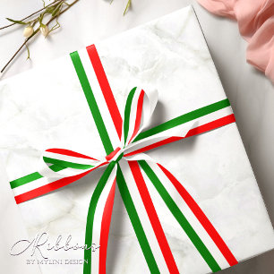 Modernes, elegantes italienisches Flaggenband Satinband