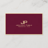 Modernes, elegantes Kalligrafie-Skript Bordeaux & Visitenkarte (Vorderseite)