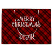 Modernes & elegantes Kariert Große Geschenktüte (Vorderseite)